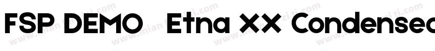 FSP DEMO   Etna XX Condensed字体转换